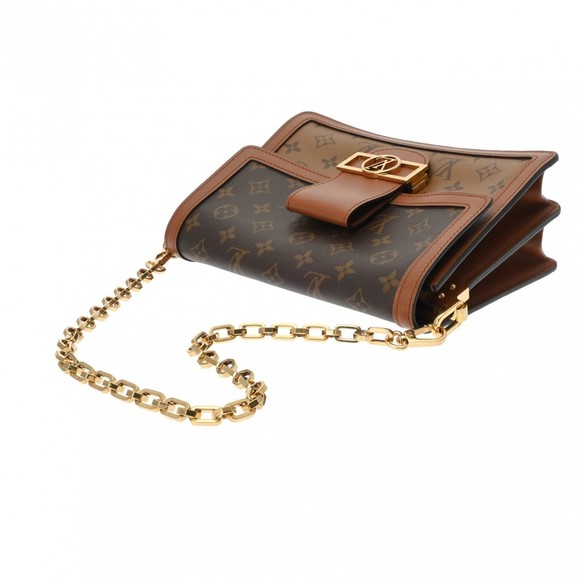 Louis Vuitton Reverse Dauphine MM Brown Shoulder Bag Back - Picture 3 of 15